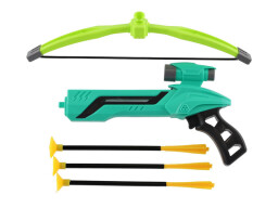 Pistole-kuše s lukem na přísavky 25cm + šípy 3ks